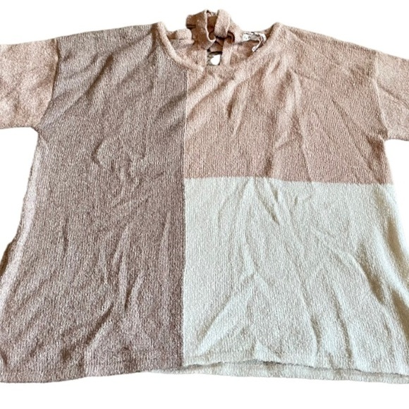 BY the river color block pull over sweater - Picture 7 of 15